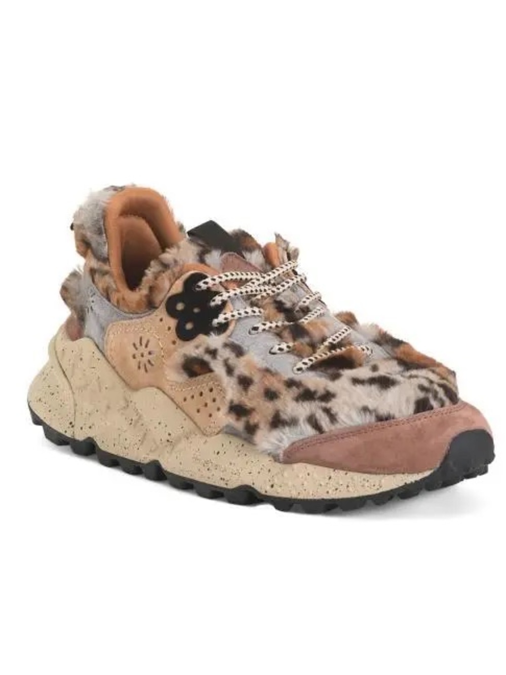 NWT Flower Mountain Kotetsu Suede Shearling Fur Sneakers Women’s US 7 EU 38